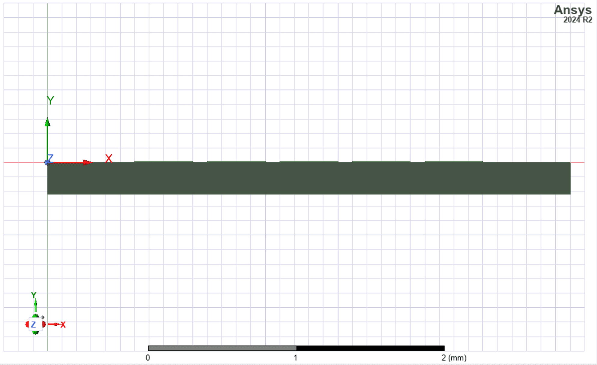 Ansys grounded coplanar waveguide cross-section