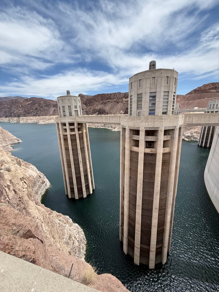 Intake towers at Hoover Dam