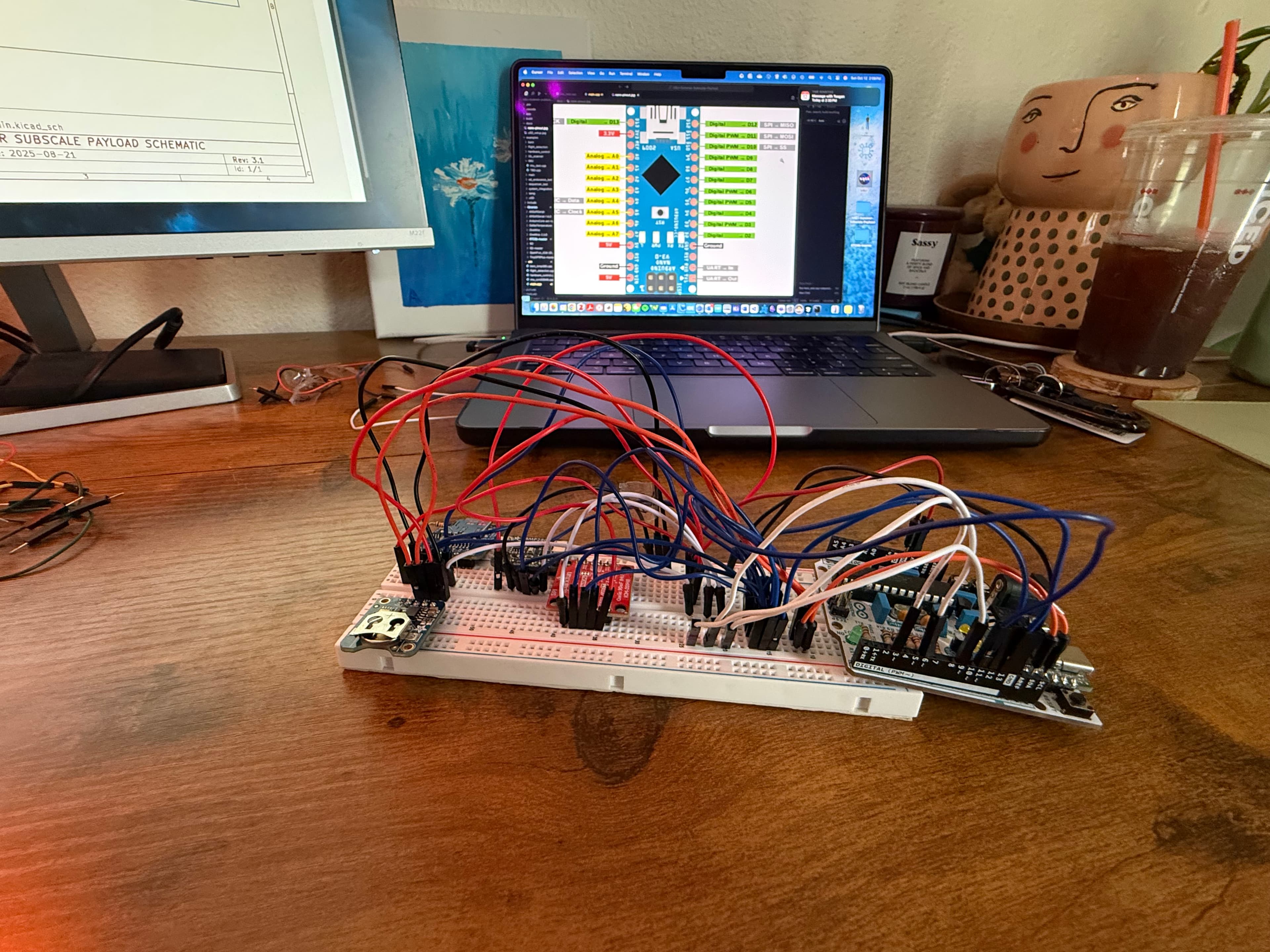 Original breadboard testing of sensors